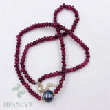 Red Chalcedony Shell pearl Necklace 18 Inches