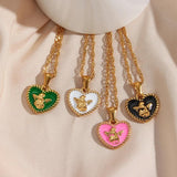 Y2K Heart Angle Pendant Necklace Women