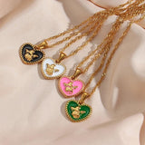 Y2K Heart Angle Pendant Necklace Women