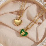 Y2K Heart Angle Pendant Necklace Women