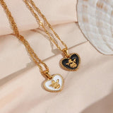 Y2K Heart Angle Pendant Necklace Women