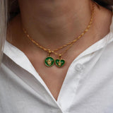 Y2K Heart Angle Pendant Necklace Women