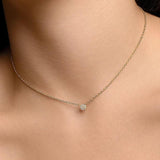 925 Silver Zircon Clavicle Chain Necklace for Women Wedding