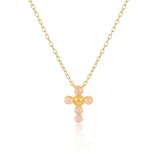 925 Sterling Silver Pink Zirconia Pendant Necklace For Women