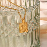 Vintage Moon Star Tarot Necklace Stainless Steel Jewelry