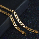 8MM Flat Sideways Men Necklace 925 Sterling Silver Jewelry