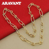 925 Silver Chains Necklaces For Women Jewelry Accessories