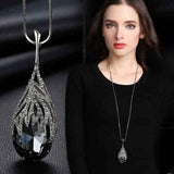 Gray Crystal Choker Collier Femme Necklace