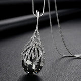 Gray Crystal Choker Collier Femme Necklace