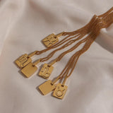 Titanium Steel 12 Zodiac Sign Necklace Constellation Pendant