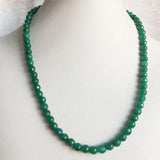 6MM Faceted Sapphire Emerald Ruby Jade Necklace Natural Stone Bohemia Collier