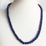 6MM Faceted Sapphire Emerald Ruby Jade Necklace Natural Stone Bohemia Collier