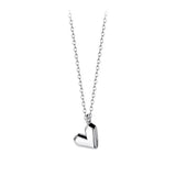 TrustDavis 925 Silver Geometric Heart Necklace For Women Fine Jewelry LB058