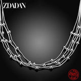 925 Silver Bead Necklace Chain for Women