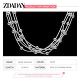 925 Silver Bead Necklace Chain for Women