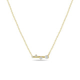 925 Silver Necklace Geometric Zircon Round Pendant