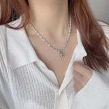 925 Silver Pearl Choker Smile Face Necklace Fine Jewelry