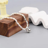 925 Silver Pearl Choker Smile Face Necklace Fine Jewelry
