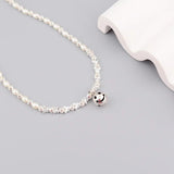 925 Silver Pearl Choker Smile Face Necklace Fine Jewelry
