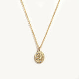 Moon Pendant Women's Neck Chain Sterling Silver 925 Jewelry Collar