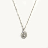 Moon Pendant Women's Neck Chain Sterling Silver 925 Jewelry Collar