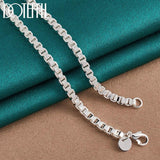 925 Silver 5mm Box Necklace Chain Wedding Party Jewelry