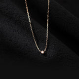 925 Silver CZ Choker Necklace Moon Star Design