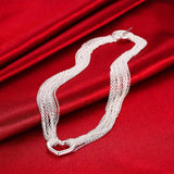 925 Silver Necklace Flow Comb Love O-shaped Chain for Women Jewelry
