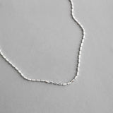 SHANICE S925 Sterling Silver Minimalist Car Flower Necklace Choker