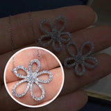 Women's Zircon Flower Jewelry Set for Wedding