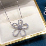 Women's Zircon Flower Jewelry Set for Wedding