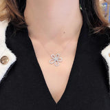 Women's Zircon Flower Jewelry Set for Wedding