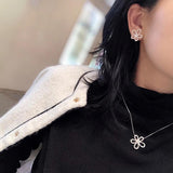Women's Zircon Flower Jewelry Set for Wedding