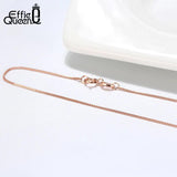 Real 925 Sterling Silver 1.5mm Box Chain Necklace for Women Men