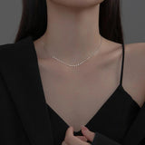 925 Silver Classic Chain Necklace for Women Statement Charms Choker