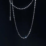 925 Silver Classic Chain Necklace for Women Statement Charms Choker