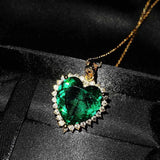 Tanzanite Lab Sapphire Heart Pendant Necklace for Women
