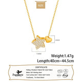 TrustDavis 925 Silver Necklace Sweet Star Heart CZ Pendant Necklace