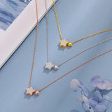 TrustDavis 925 Silver Necklace Sweet Star Heart CZ Pendant Necklace