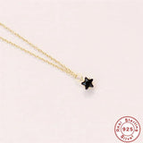 925 Silver Star Pendant Necklace Abstract Dinosaur Bee Charm Choker