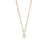 925 Silver Pearl Pendant Necklace 14k Plated Chain