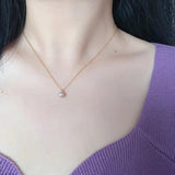 925 Silver Pearl Pendant Necklace 14k Plated Chain