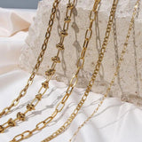 Stackable Stainless Steel Chain Necklaces Big Knot Cuban Chain Punk Choker