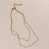Double Layer Snake Chain Stitching Ins Necklace