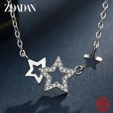 925 Silver Hollow Star Necklace for Women