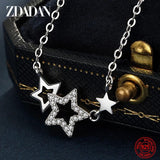 925 Silver Hollow Star Necklace for Women