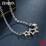 925 Silver Hollow Star Necklace for Women