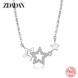 925 Silver Hollow Star Necklace for Women