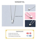 Geometric Star Pendant Necklace 925 Sterling Silver