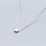 Geometric Star Pendant Necklace 925 Sterling Silver
